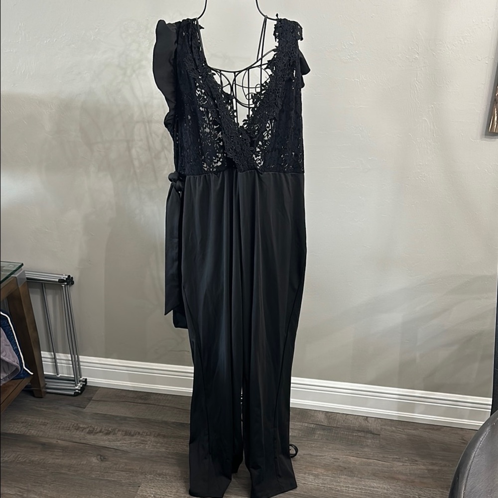 Shein Black Lace Jumpsuit